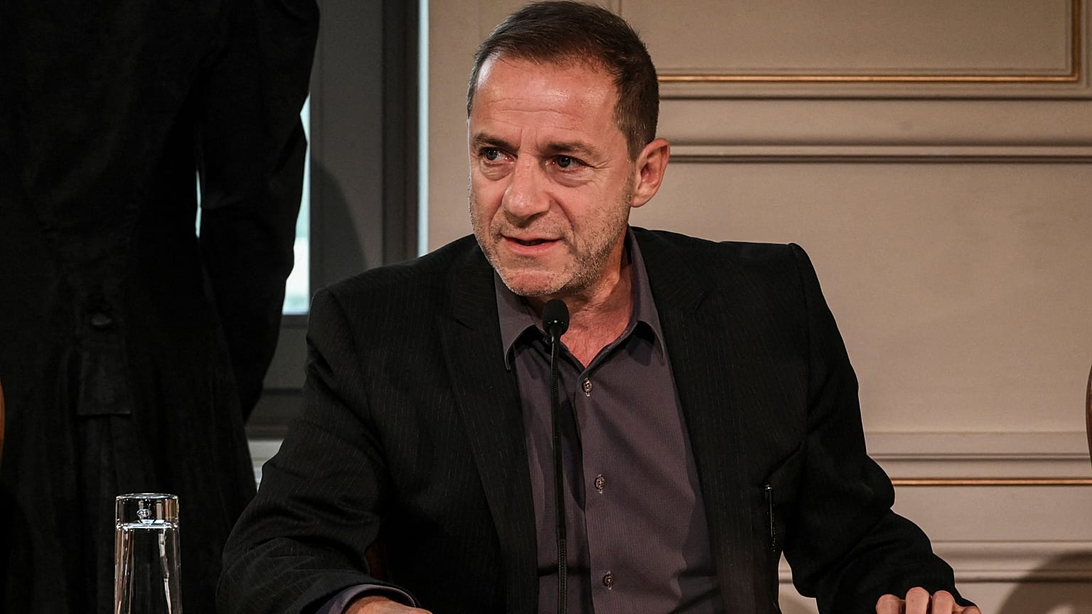 Former Director of National Theatre of Greece, Dimitris Lignadis, speaking in 2019