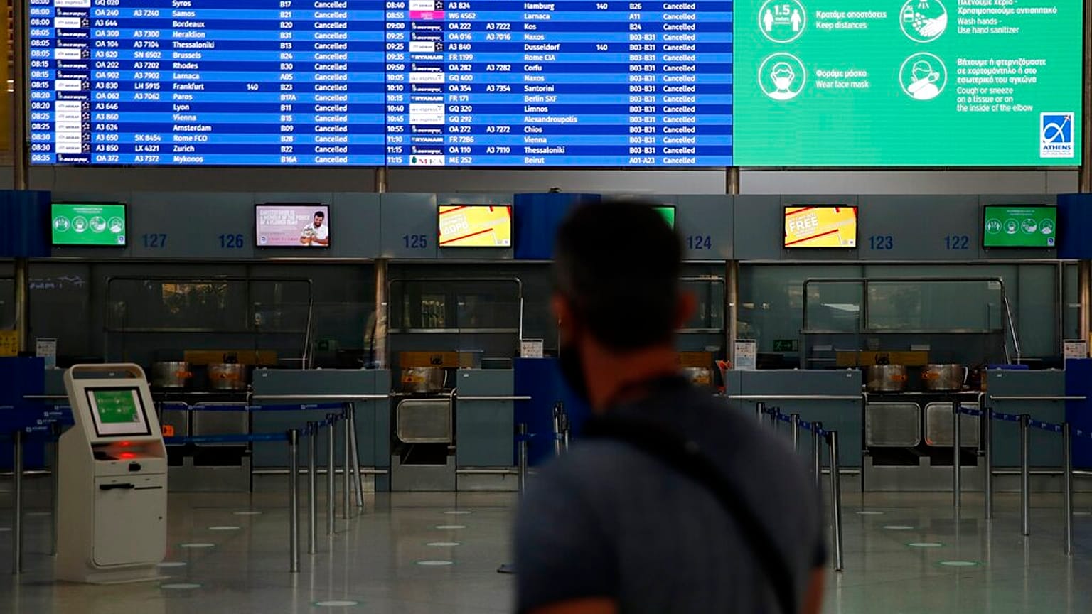 Αίθουσα αφίξεων στο αεροδρόμιο Ελευθέριος Βενιζέλος στην Αθήνα