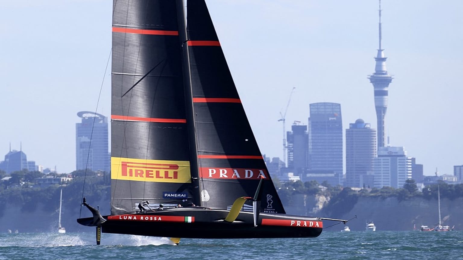 Le défi italien "Luna Rossa", qualifié pour la Coupe de l'America, Auckland (Nouvelle-Zélande), le 21/02/2021