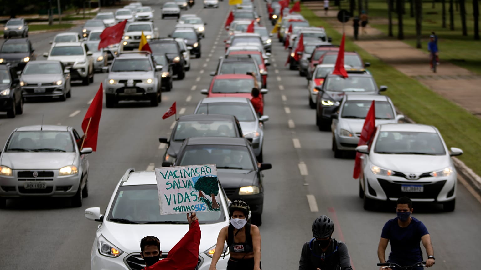 Protesto contra o governo brasileiro