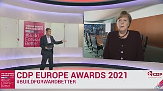 Angela Merkel at the CDP Europe Awards 2021