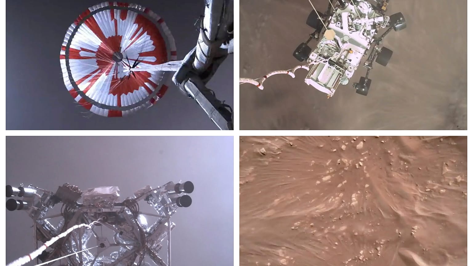 La NASA difunde un vídeo espectacular del amartizaje del Perseverance y los primeros sonidos