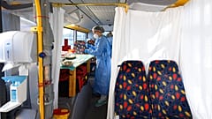 Mobiles Impfzentrum in Sachsen