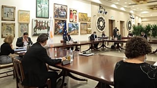Σύσκεψη στο προεδρικό μέγαρο Κύπρου