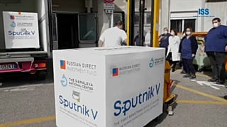 L'arrivée des vaccins Spoutnik V, mardi 23 février, à Saint-Marin