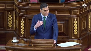 El presidente del Gobierno, Pedro Sánchez, en el Congreso de los Diputados. Madrid, España