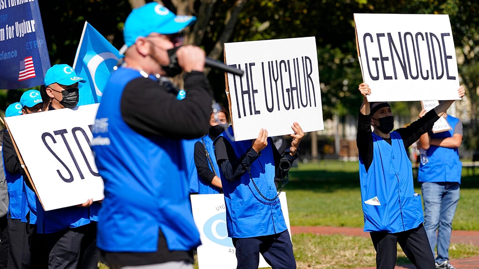 Une manifestation de soutien aux Ouïghours en octobre 2020 à Washington