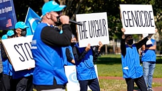 Une manifestation de soutien aux Ouïghours en octobre 2020 à Washington