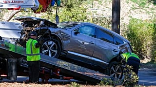 La voiture accidentée de Tiger Woods
