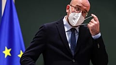 EU-Ratspräsident Charles Michel beim virtuellen EU-Gipfel in Brüssel