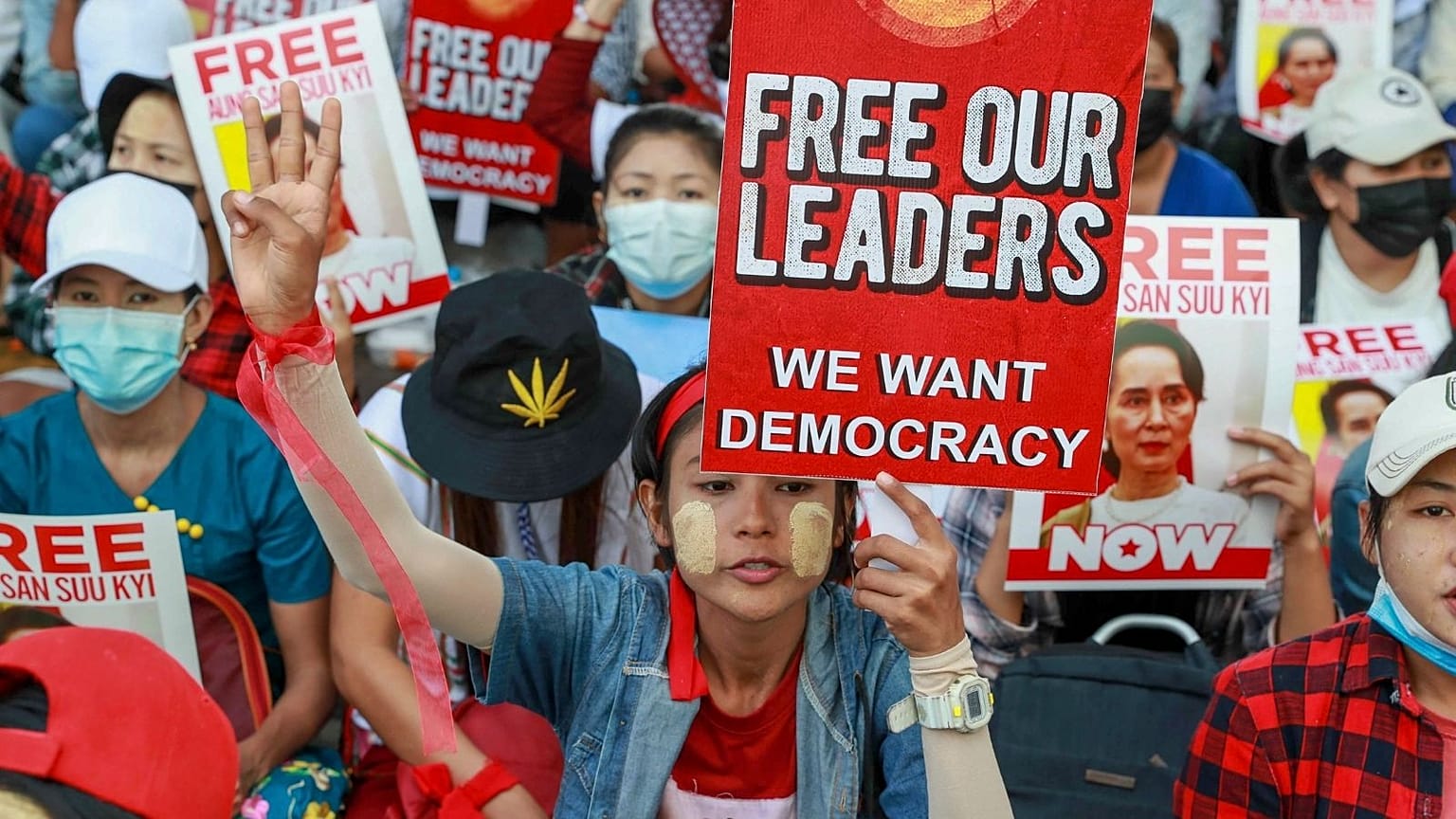 Anti-coup protesters