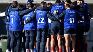 Entraînement du XV de France à Marcoussis (France), le 11 février 2021