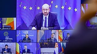 قمة الاتحاد الأوروبي المنعقدة عبر الفيديو/ الخميس 25 فبراير 2021.