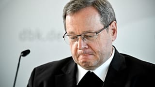 FILE PHOTO: The chairman of the Catholic German Bishops Conference, Cardinal Georg Baetzing, Thursday, Feb. 25, 2021.speaks to the media during a press conference