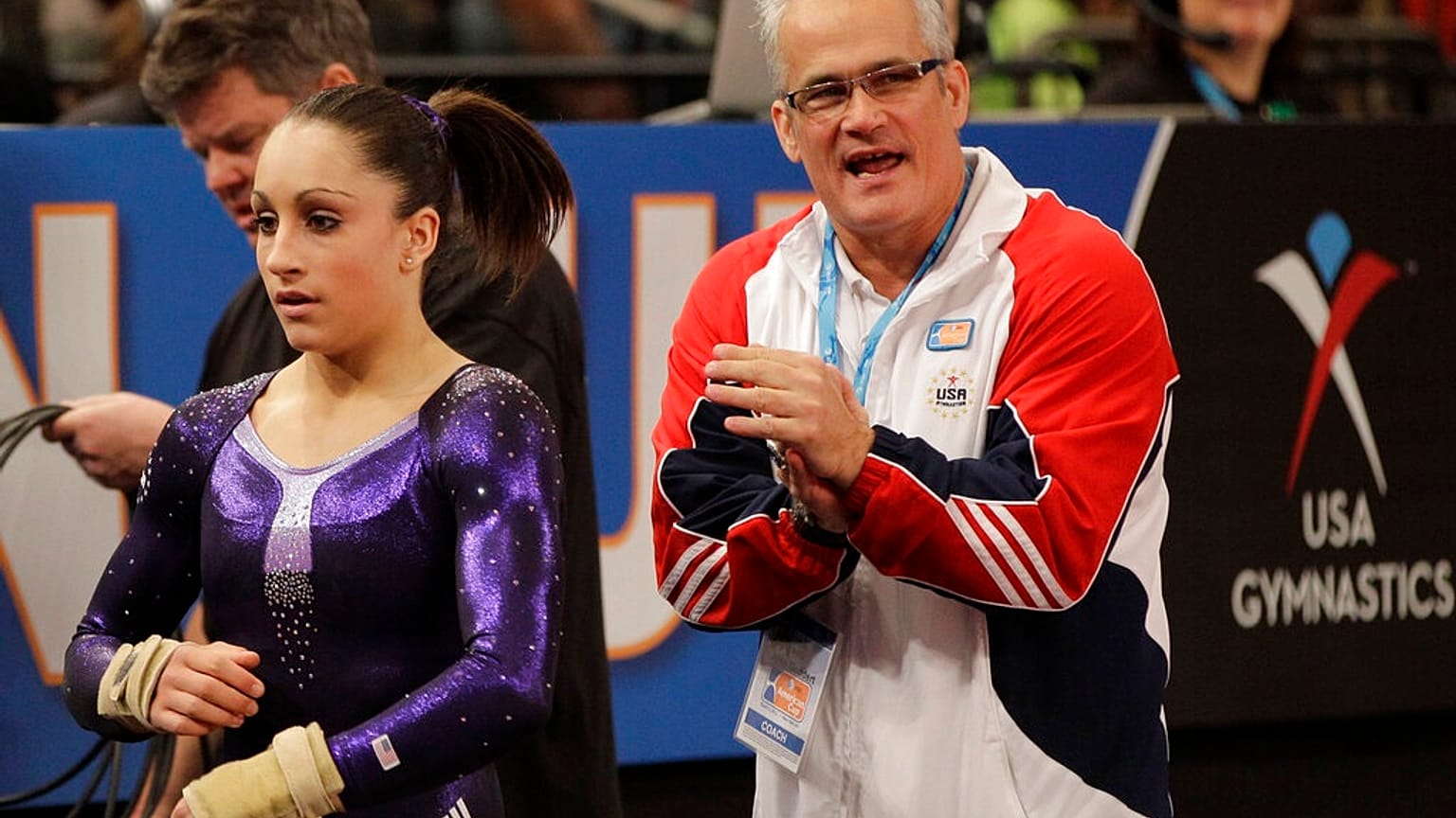 John Geddert edzőként a Madison Square Gardenben, 2012-ben