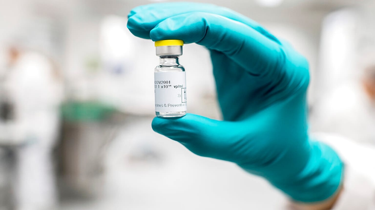 Johnson & Johnson shows a vial of the COVID-19 vaccine in Belgium
