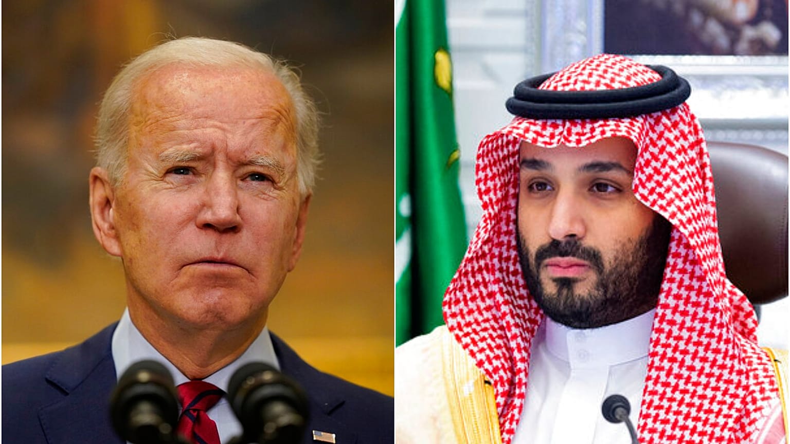 ABD Başkanı Joe Biden (solda), Suudi Arabistan Veliaht Prensi Muhammed Bin Selman (sağda)