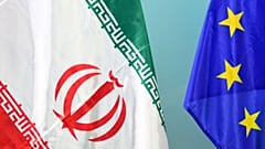 پرچم ایران و اتحادیه اروپا
