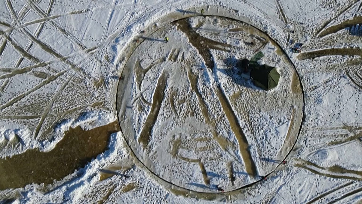 Rekordverdächtiges Eiskarussell in Finnland
