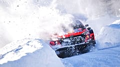 La Hyundaï du belge Thierry Neuville, à Rovaniemi, en Laponie finlandaise, le dimanche 28 février 2021
