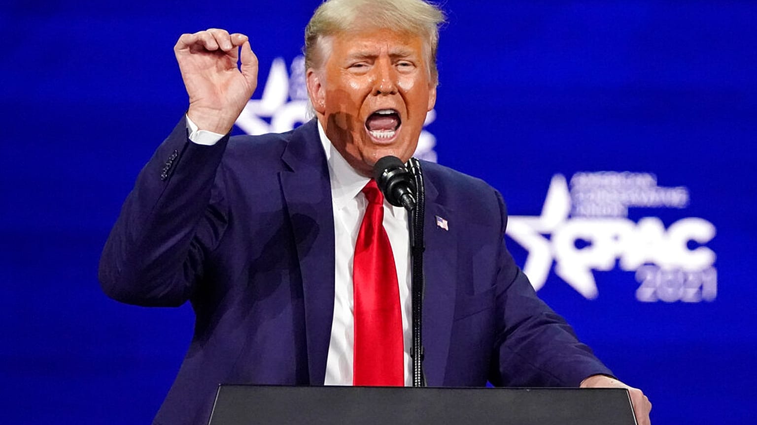L'ancien président américain Donald Trump à la CPAC, à Orlando, en Floride, le 28 février 2021
