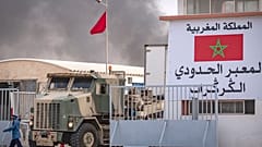معبر حدودي مغربي بين المغرب وموريتانيا في كركرات الواقعة في الصحراء الغربية