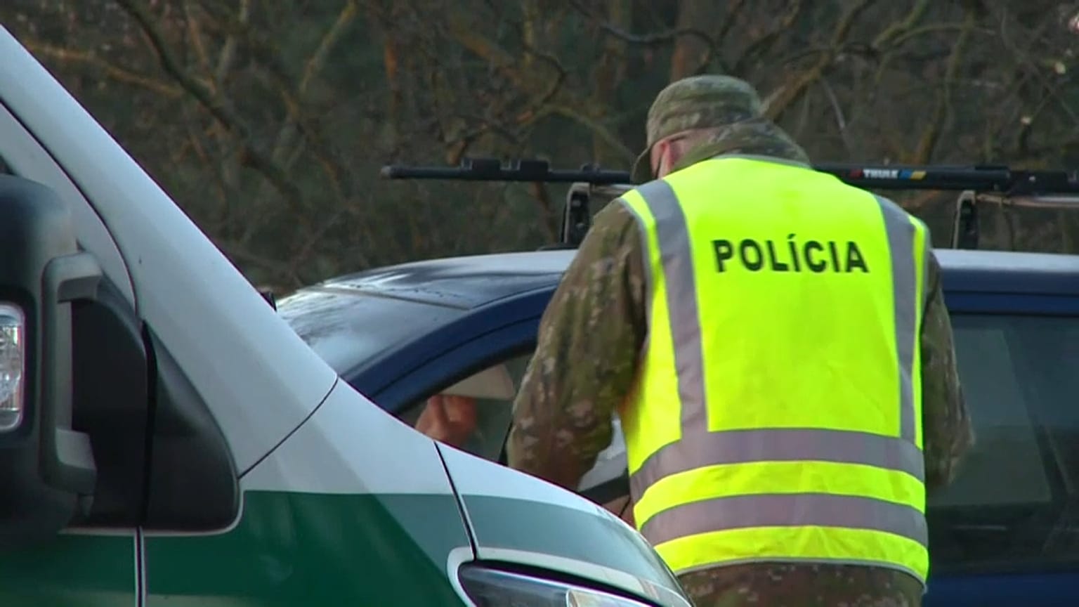 I controlli della polizia slovacca.