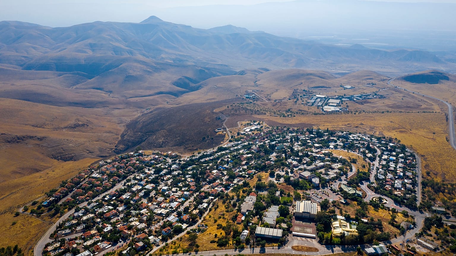 This file photo shows the West Bank Jewish settlement of Ma'ale Efrayim in the Jordan Valley.