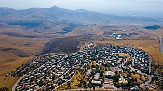 This file photo shows the West Bank Jewish settlement of Ma'ale Efrayim in the Jordan Valley.