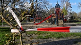 Playground in a park in Belgium