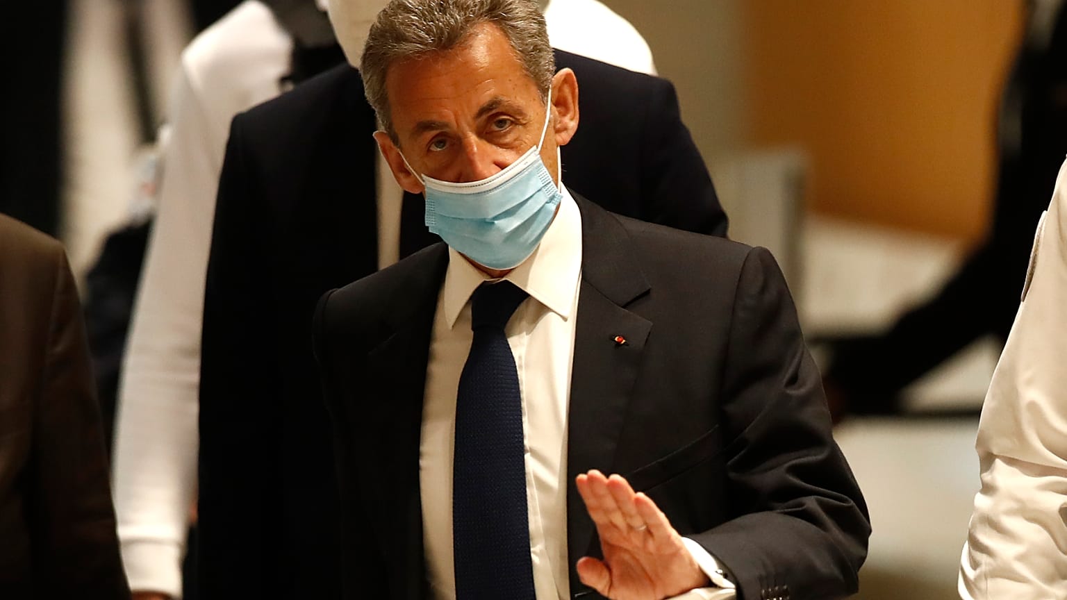 Nicolas Sarkozy a su llegada al tribunal en París, Francia, 1/3/2021