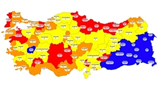 Türkiye'de Covid-19: İllerin risk değerlendirme haritası