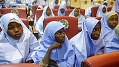 Enlevées vendredi dernier dans leur pensionnat de Jangebe, dans le nord-ouest du Nigeria, ces écolières sont désormais libres, 2 mars 2021 