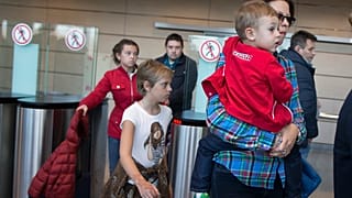 Российские туристы в Домодедово, ноябрь 2015 года