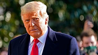 Donald Trump auf dem Südrasen des Weißen Hauses, Washington, USA, 12.01.2021