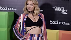 Boohoo has a major market in the US, often pairing with high profile celebrities such as Zendaya to promote the brand. Pictured: Socialite Paris HIlton at a Boohoo event.