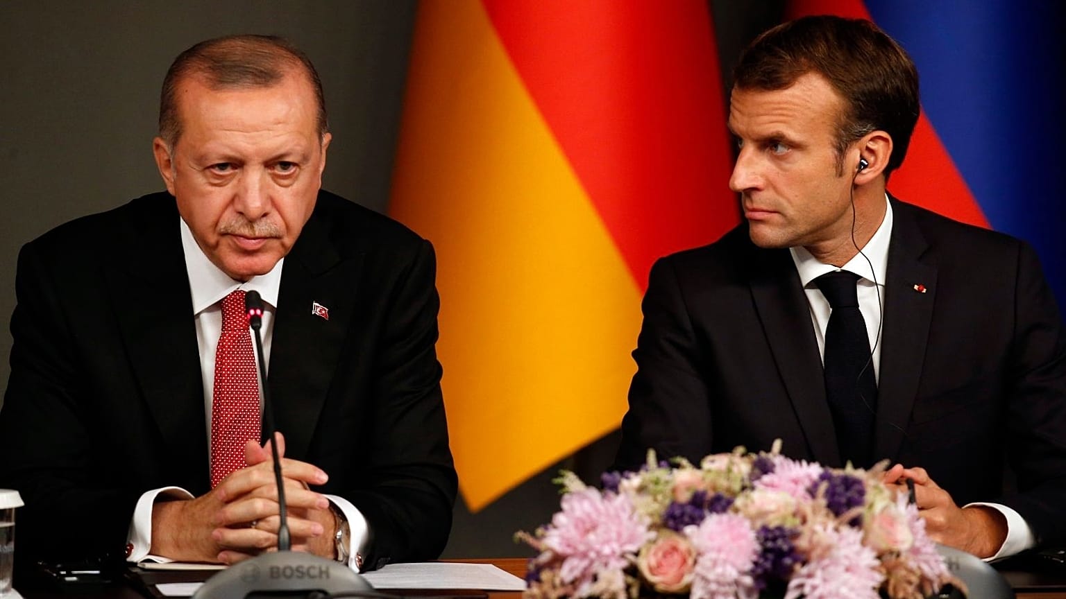 رجب طیب اردوغان و امانوئل ماکرون