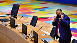 Le Premier ministre hongrois Victoo Orban à Bruxelles lors du sommet européen du 2 octobre 2020