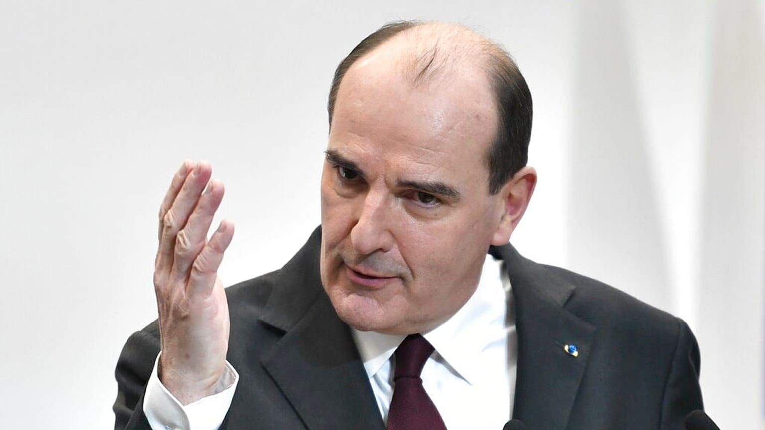 French Prime Minister Jean Castex speaks during a press conference