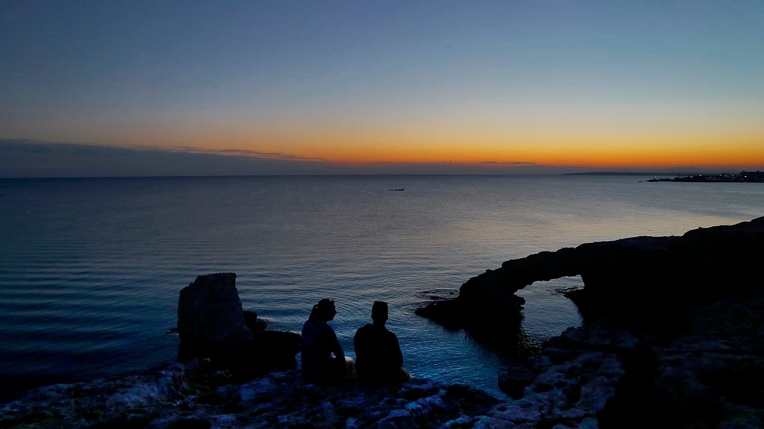 "Love Bridge", during sunset at the Ayia Napa 