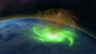 An illustration of the space hurricane