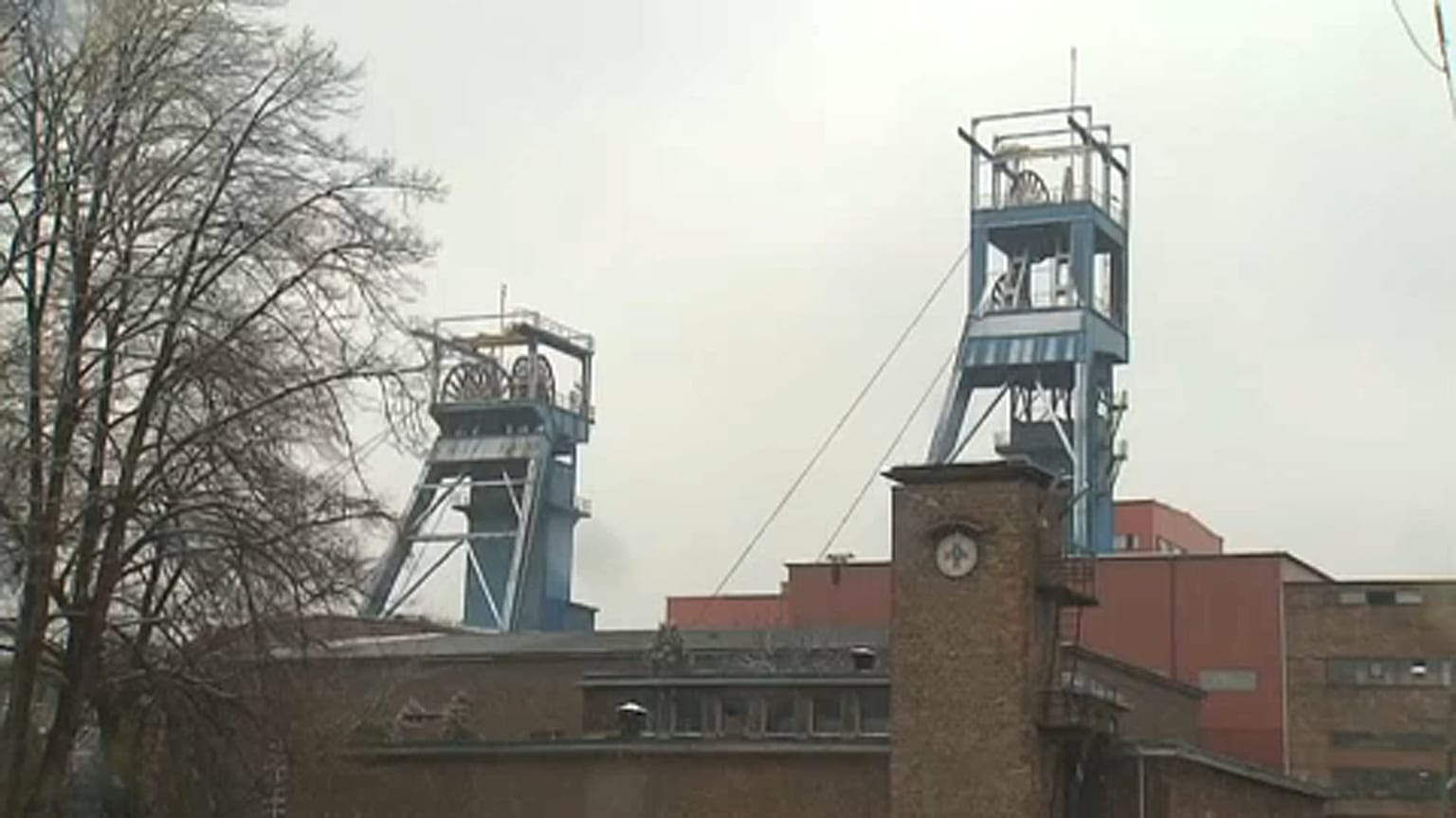 Day shots of Myslowice-wesola coal mine and its HQ