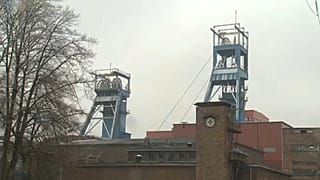 Day shots of Myslowice-wesola coal mine and its HQ