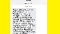 Az oltásokat lemondó sms