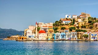 Kastellorizo island in the Aegean Sea