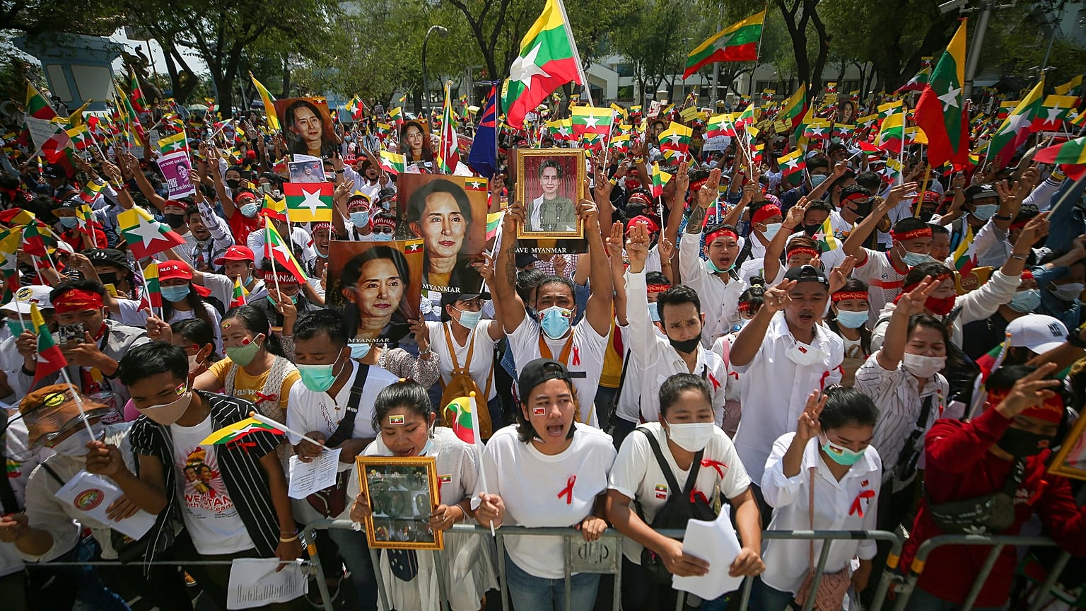 Die Diaspora demonstrierte in Bangkok
