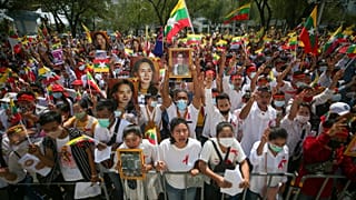 Die Diaspora demonstrierte in Bangkok
