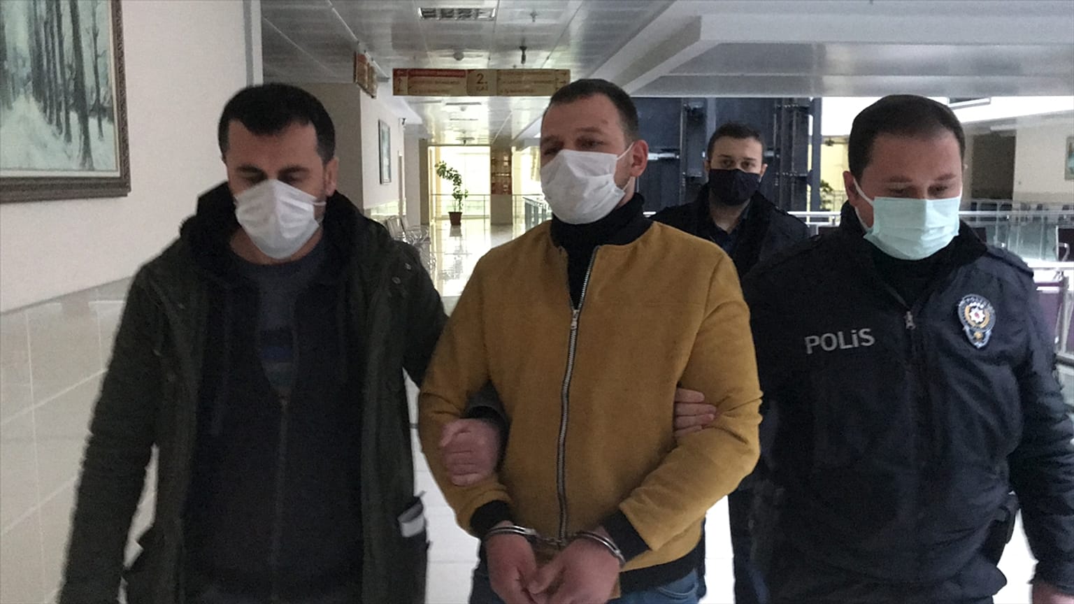 Samsun'da eşini darp eden zanlı