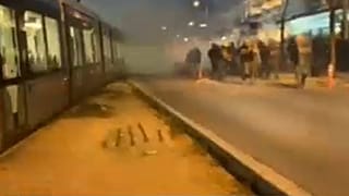 Στιγμιότυπο από την στιγμή των επεισοδίων