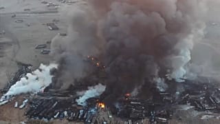 Missile strike on oil facility in northern Syria, 7th March, 2021.